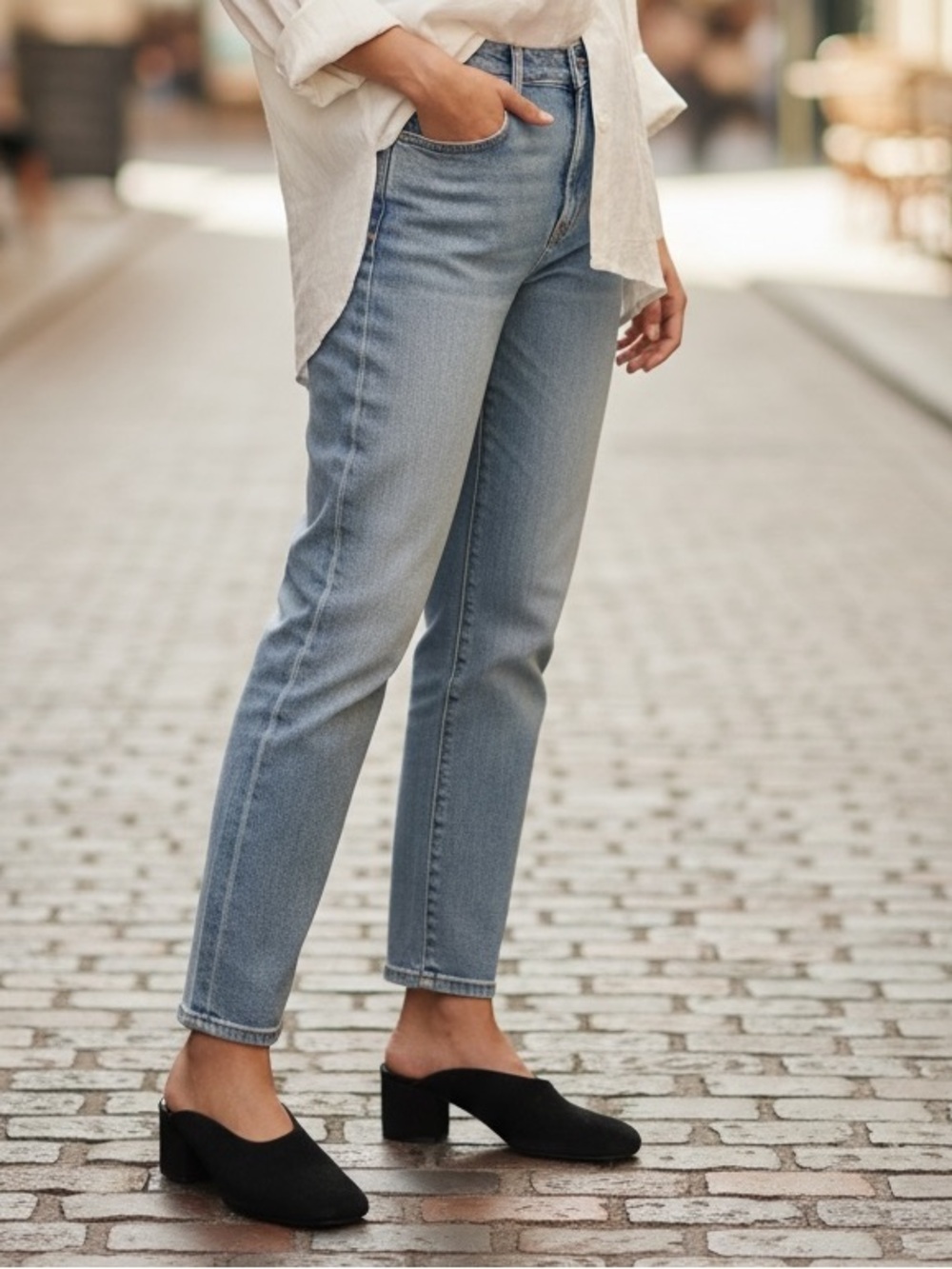 Seychelles Black Suede Slip-On Block Heel Mules